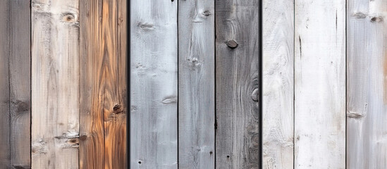 Fototapeta premium Set of wooden planks - rustic wood textures in brown, grey, and whitewash