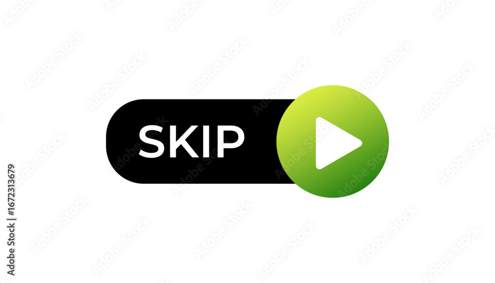 Aufkleber this is a modern skip button that has been specifically designed for easy and efficient media playba