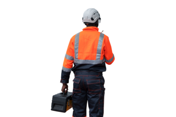 Industrial Plant Maintenance Engineer On Transparent Background PNG (Photo)