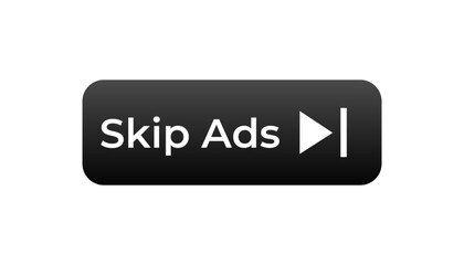 An interactive button icon designed specifically for users to easily skip advertisements in online videos and media