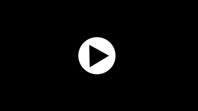 Music Play Button Animation in Black Background