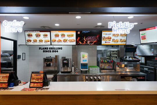 Burger King restaurant service counter