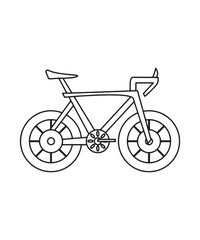 Fototapeta premium Sleek and Modern Bicycle Illustration Emphasizing Clean Lines Minimalist Design and Geometric Shapes Perfect for Sport or Transportation Concepts