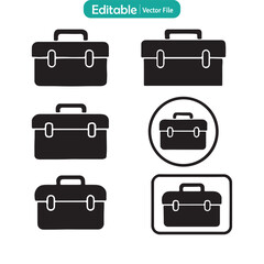 Tool Box Flat Icon Vector, Repair Tools Symbol, Construction Equipment Illustration