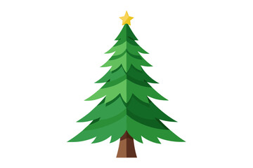 christmas tree isolated on white