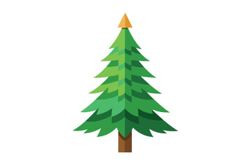 christmas tree isolated on white