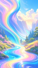 rainbow and clouds