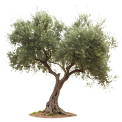 Fototapeta premium Ancient Olive Tree: Majestic Mediterranean Flora isolated on transparent background