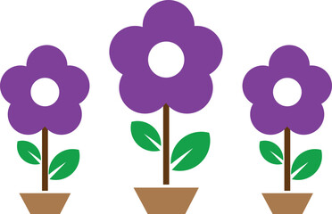 Colorful Flower Tree Vector Artwork with Unique Abstract Botanical Illustrations, Decorative Floral Silhouettes, and Geometric Patterns for Logos, Posters, and Graphic Projects