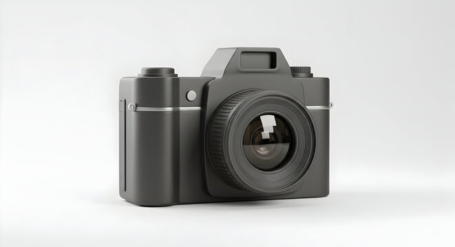 Camera Close-up Isolated on White for Photography Concept