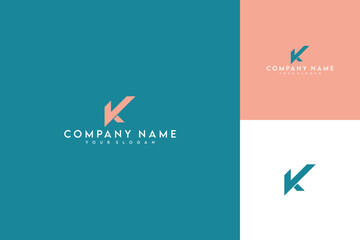 Modern Minimalist Letter K Logo Design for Business Branding.