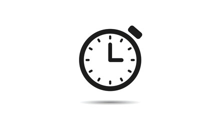 Clock Icon Showing Time Passing Deadline or Schedule Reminder