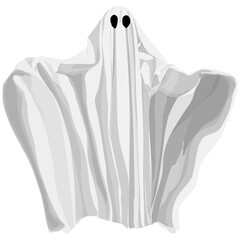 Ghost in Dark Grey Cloak Illustration,ghost character concept
