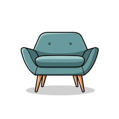 armchair isolated on white background