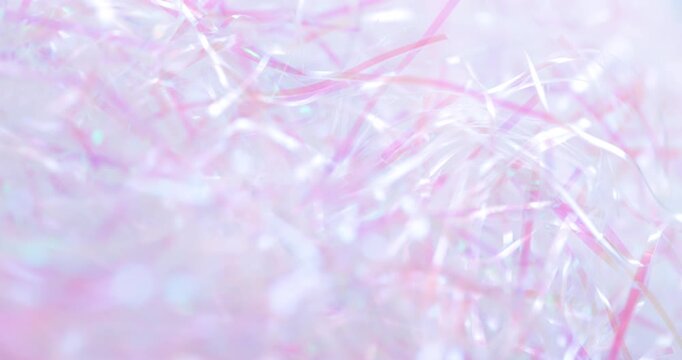Glitter Crinkle Raffia Close Up Video in 4K 60fps