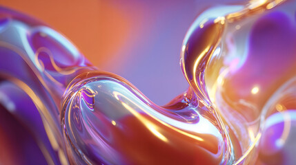 Colorful abstract liquid swirl in vibrant hues capturing dynamic movement and light effects