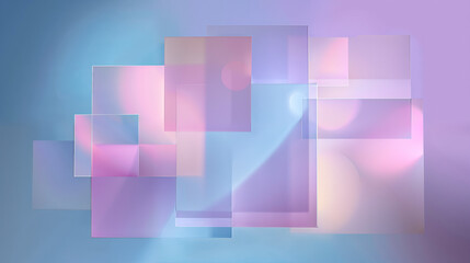 Colorful abstract geometric shapes create a vibrant background with soft gradients during a calm evening