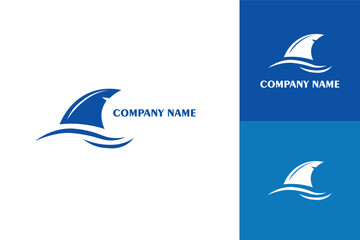 Shark Fin Logo Design for Marine or OceanRelated Company.