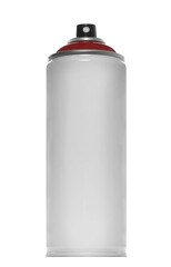 Blank red spray can mockup isolated on white background with clipping path.