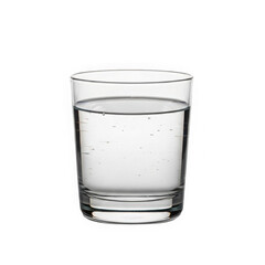Clear glass filled with refreshing water isolated object studio shot