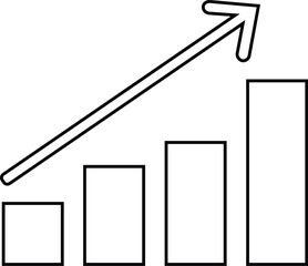 Outline Growth icon . Containing performance, gain, improvement, grow, chart, increase, evolution and development icons. Outline icon collection. Vector illustration.
