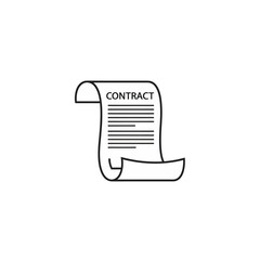 Minimalist contract agreement document vector illustration