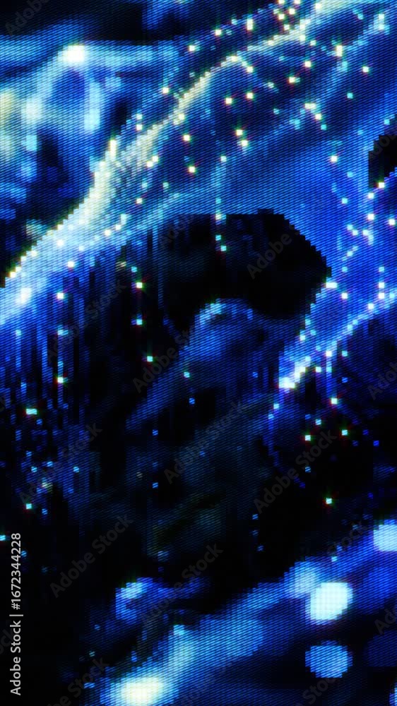 Poster experience a mesmerizing journey through detailed abstract animation filled with vibrant colors and 