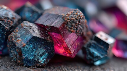 Intricate Unlabeled Crystal Structure Showcasing Detailed Geometric Patterns Evoking Wonder and Curiosity in Natural Science Exploration