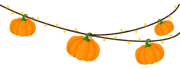 Pumpkin string lights decoration