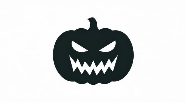 Halloween pumpkin jack o lantern carved scary face silhouette spooky carved jack o lantern face with sharp teeth angry eyes glowing carved spooky mood