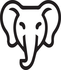 illustration of an elephant head