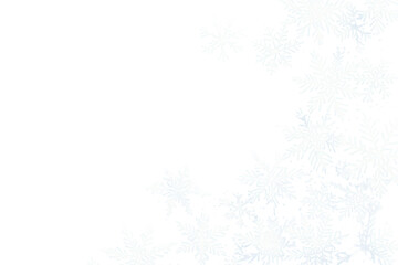 Obraz premium PNG Background with falling snowflakes blue decoration outdoors.