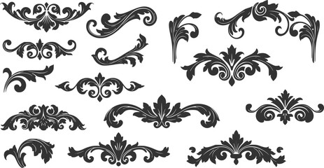 vector set of Flourish Vector Design Elements Collection
