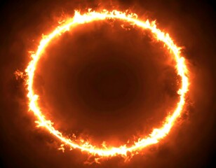 Fiery circular frame