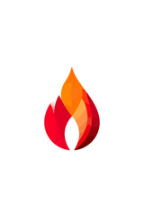 Abstract flame graphic design element