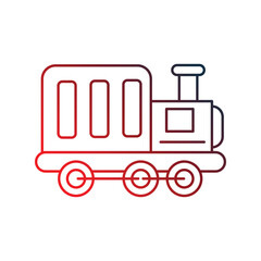 Spinning Top gradient outline icon with white background vector stock illustration