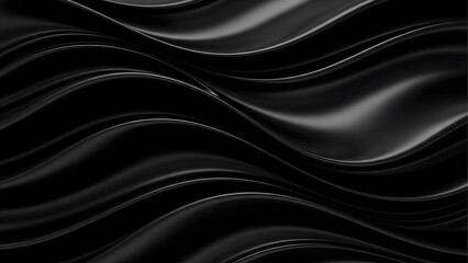Obraz premium Stunning Black Liquid Texture: Abstract Waves Background