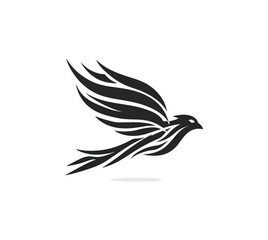 Obraz premium Stylized bird in flight graphic design