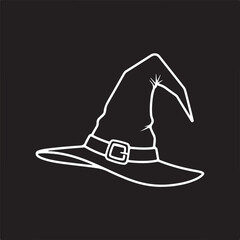 black hat on a white background