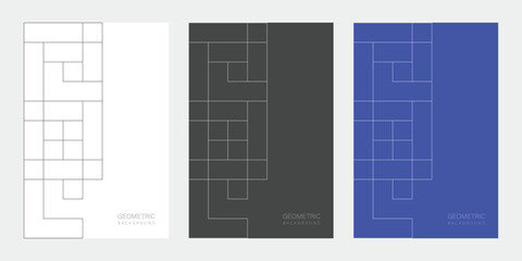 Abstract Geometric Illustration Template with Rectangles