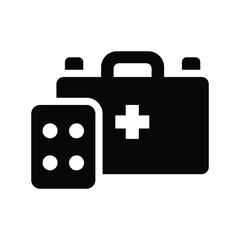 first aid glyph icon illustration vector graphic.eps