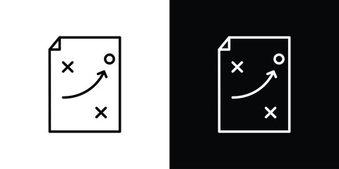 Tactics icon in editable stroke. EPS 10 vector illustration.