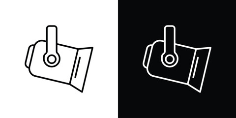 Spotlight icon in editable stroke. EPS 10 vector illustration.