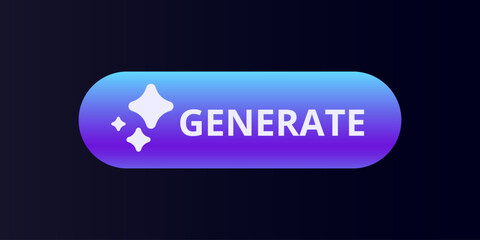 A colorful generate button, perfect for web and app interfaces, enhancing user interaction and engagement