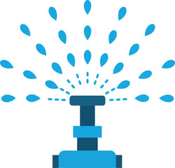 Vibrant garden sprinkler decorative peacock tail water spray vector