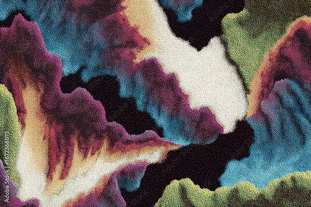 Poster vivid abstract patterns display a dynamic interplay of colors resembling natural landscapes