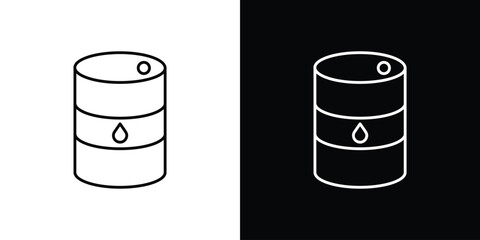 Oil storage icon in editable stroke. EPS 10 vector illustration.
