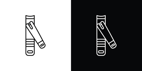 Nail clippers icon in editable stroke. EPS 10 vector illustration.