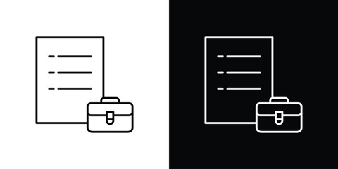 Job description icon in editable stroke. EPS 10 vector illustration.