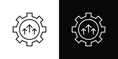 Improvement icon in editable stroke. EPS 10 vector illustration.